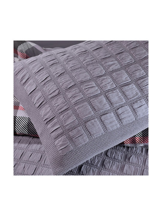 Down Town Home Decorative Pillow Case 1186 from 100% Cotton Lilac 40x60 cm