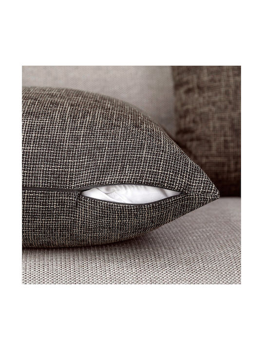 Saray Home Διακοσμητική Μαξιλαροθήκη Καφέ 45x45εκ.