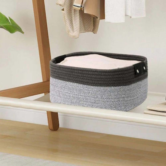 Sidirela Ethnic Ν.1 Aufbewahrungskorb Stoff Gray 38x25.4x22.8cm 1Stück