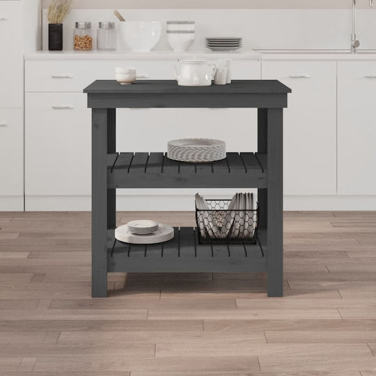 Tisch Bar aus Massivholz Gray 78.5x50x80cm