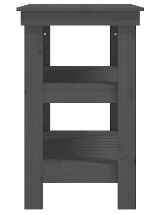 Table Bar from Solid Wood Gray 78.5x50x80cm
