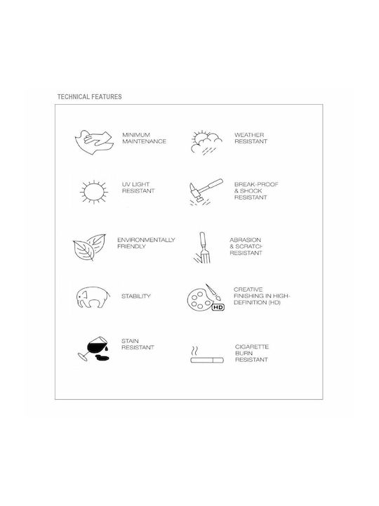Woodwell Contract Sliq Round Table Surface made of Particleboard in Gray Color 60x60x3.8cm Ε100,42 1pcs