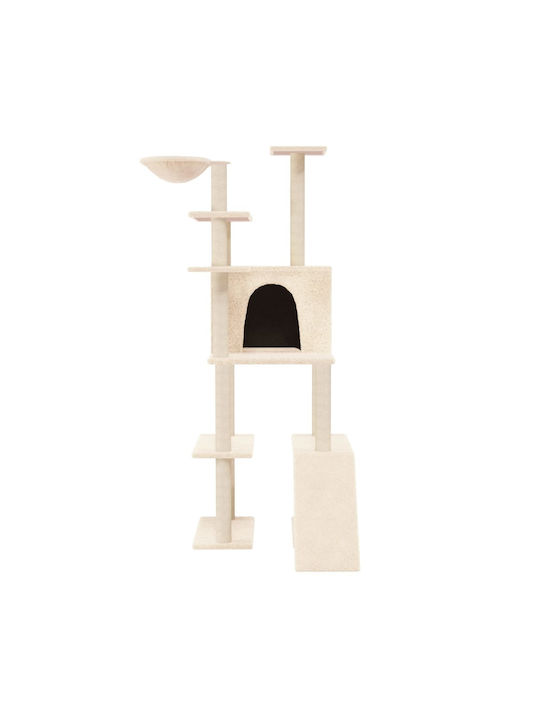 vidaXL Scratching Post Cat Trees Beige 5 levels 80x60x166cm