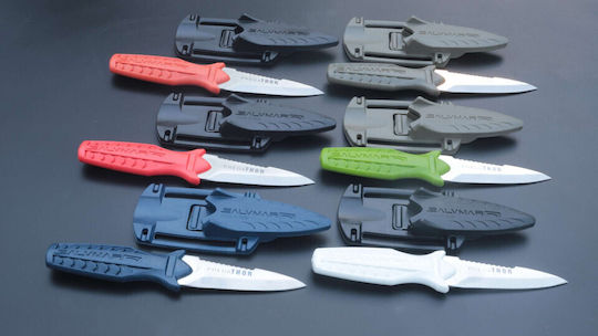 Salvimar 67262 Predathor Diving Knife Spearfishing Knife Πράσινο with Snow Plough 8cm