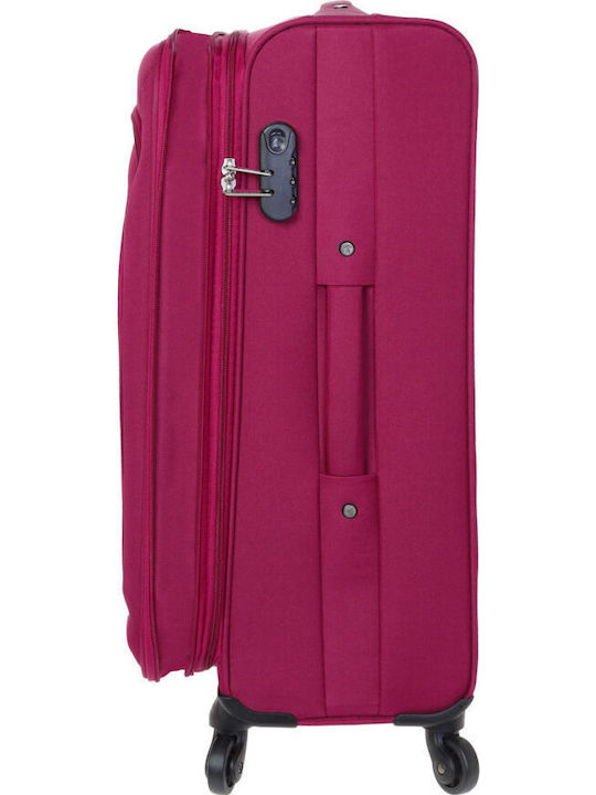Diplomat Small The Quattre Collection Cabin Fabric Red Suitcase with 4 Wheels Height 55cm