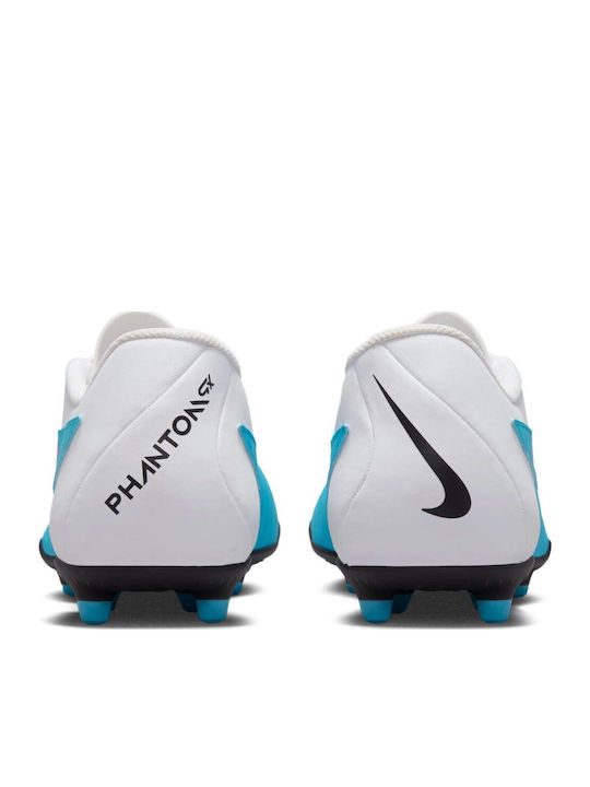 Nike Phantom GX Club Pantofi de Fotbal cu crampoane Albastru Baltic / Alb / Albastru Laser / Roz Exploziv
