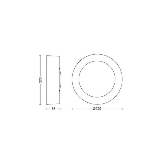 Philips Daylo Wandmontierte Außen-Deckenleuchte LED IP44 15W mit RGBW Licht