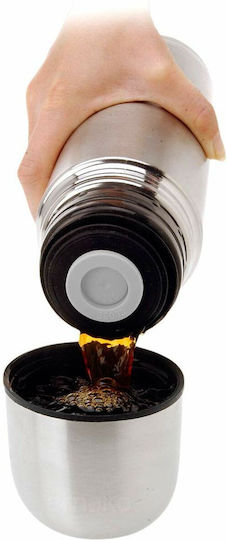 Excellent Houseware K-M Bottle Thermos Stainless Steel 500ml Silver with Cap-Cup