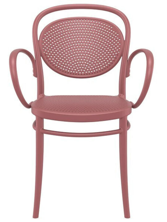 Outdoor-Stuhl Polypropylen Marcel XL Rosa 57x52x85εκ.
