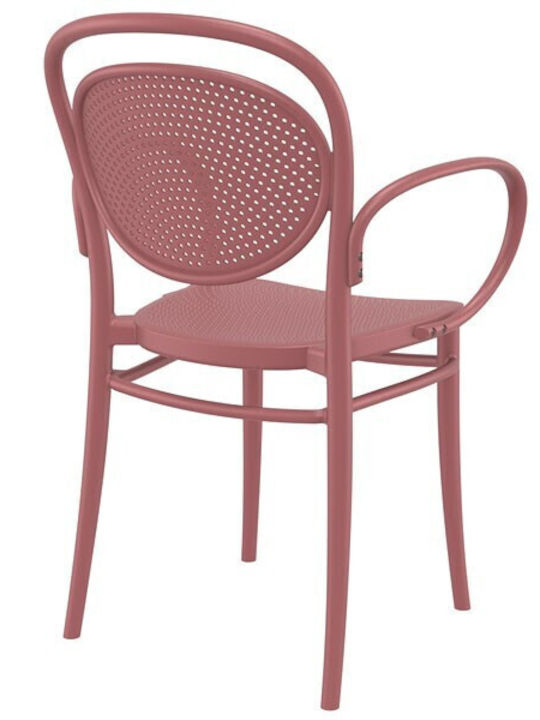Outdoor-Stuhl Polypropylen Marcel XL Rosa 57x52x85εκ.