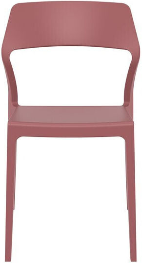 Outdoor-Stuhl Polypropylen Snow Rosa 52x56x83εκ.