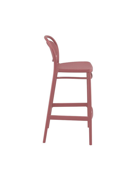 Табуретка Бар За външна употреба от Полипропилен Marcel 75 Marsala 1бр 52x45x106см