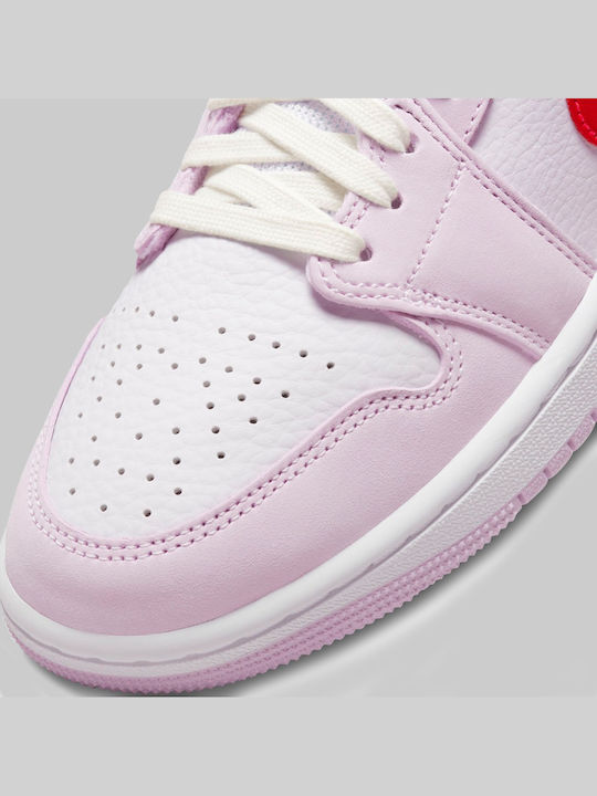 Air  1 Retro Mid Дамски Маратонки White / Pink / Crimson