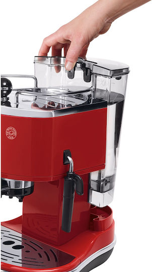 De'Longhi Espresso Icona Eco 1100W Налягане 15бар Червена