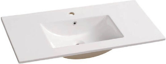 Ceramita MN 90 Ένθετος Νιπτήρας Πορσελάνης 80x46x18.5cm Λευκός