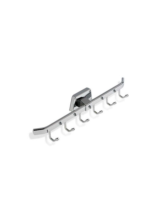 Geesa Standard Haken Badezimmer 6 Plätze Schrauben Silber