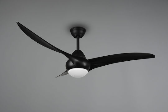 Trio Lighting Alesund Ceiling Fan 115cm with Light Fixture Black