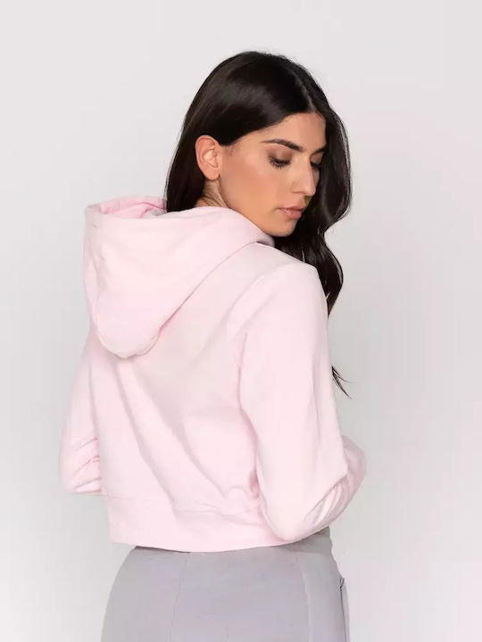 Deppy Cropped Hoodie Cropped Women's Sweatshirt Hooded Pink