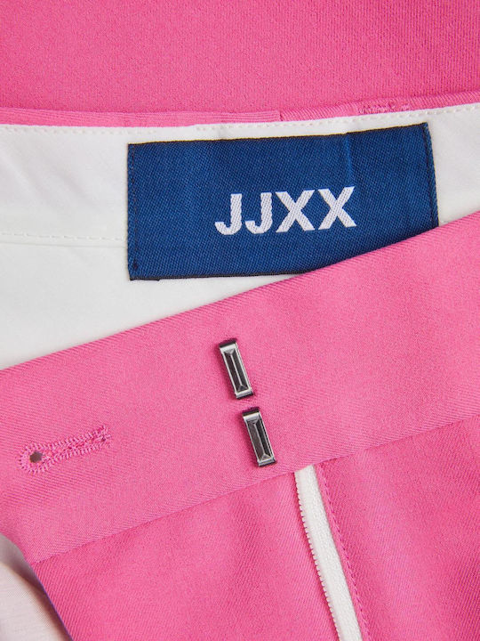 Women's High-waisted Chino Trousers Carmine Rose