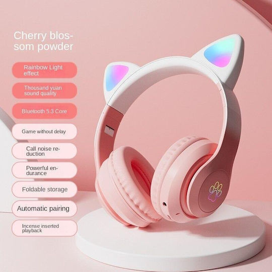 Cat STN28 Pro Безжични / Жични On Ear Слушалки с 15 часа Работа Розови