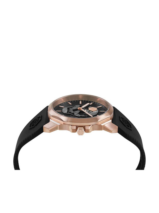 Philipp Plein The $kull Men's Watch 40mm Battery with Black Rubber Strap