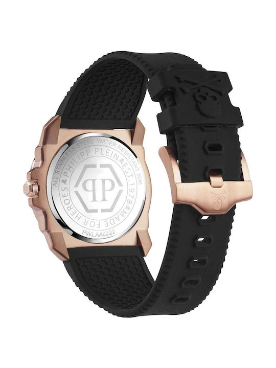 Philipp Plein The $kull Men's Watch 40mm Battery with Black Rubber Strap