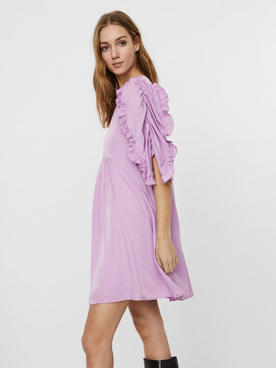 Summer Mini Dress Purple