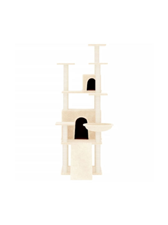 vidaXL Scratching Post Cat Trees Beige 5 levels 63x80x154cm