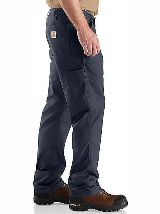 Trousers Chino Elastic in Loose Fit Navy Blue