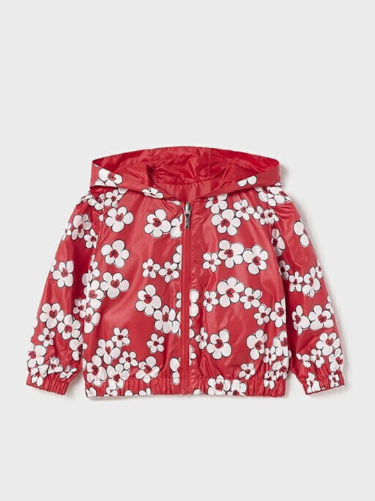 Kids' Casual Jacket Short Double Sided with Hood Red