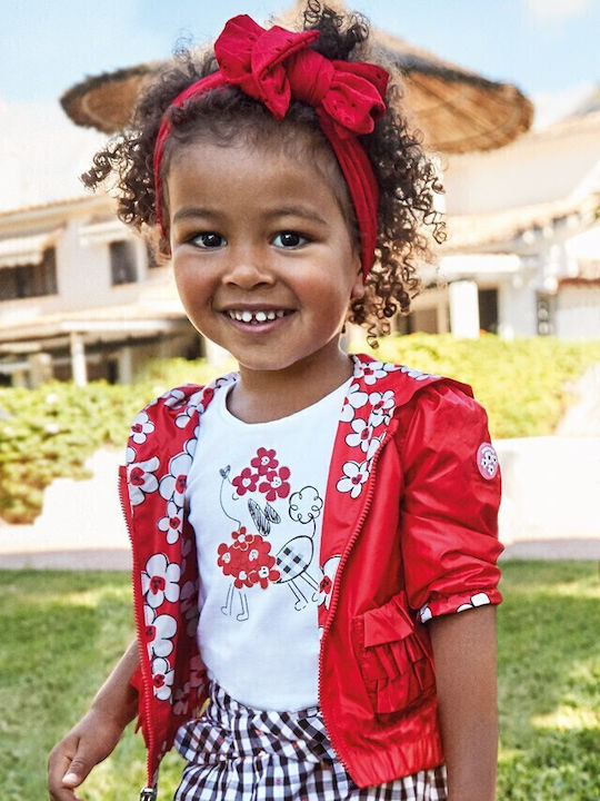 Kids' Casual Jacket Short Double Sided with Hood Red