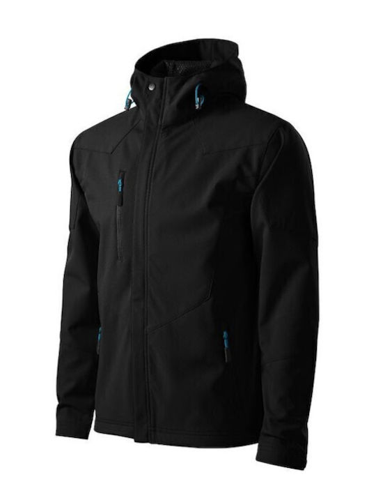 Winter Jacke Softshell Wasserdicht und Winddicht Schwarz