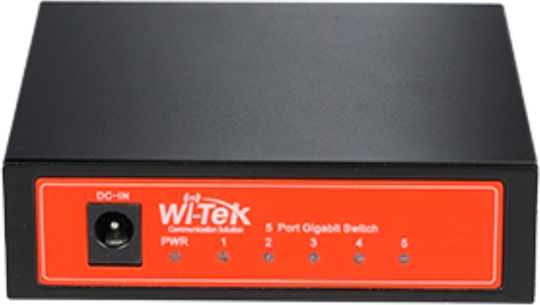 Wi-Tek WI-SG105 Unmanaged L2 Switch με 5 Θύρες Gigabit (1Gbps) Ethernet