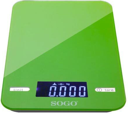 Sogo Digital Kitchen Scale Up To 5kg Green