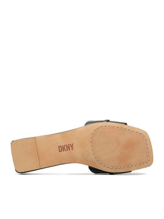 Alaina Leather Women's Flat Sandals Black / Gold