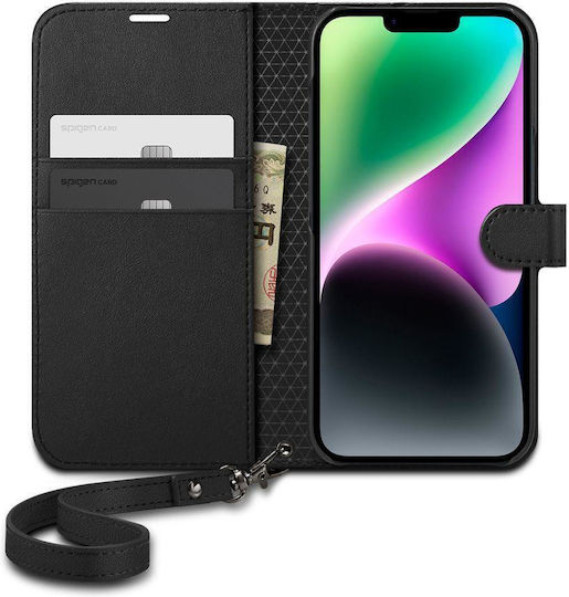 Spigen Wallet S Synthetic Leather Black (iPhone 14)