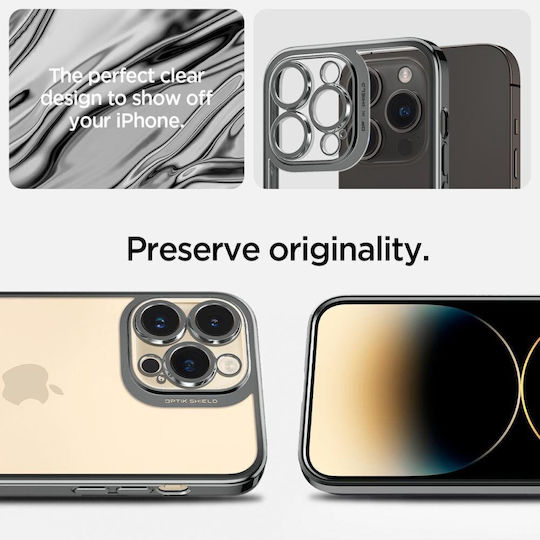 Spigen Optik Crystal Back Cover Σιλικόνης Chrome Gray (iPhone 14 Pro)
