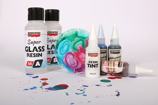 Pentart Super Glass Flüssiges Glas Zweikomponentiges Harz 500ml