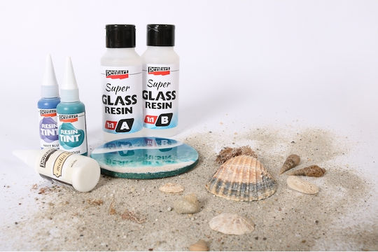 Pentart Super Glass Flüssiges Glas Zweikomponentiges Harz 500ml