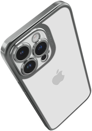 Spigen Optik Crystal Back Cover Silicon Chrome Gray (iPhone 14 Pro Max)