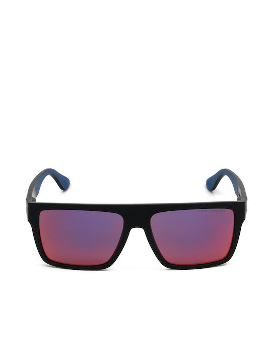 Tommy Hilfiger Men's Sunglasses with Black Plastic Frame and Multicolour Lens TH1605/S 003/MI