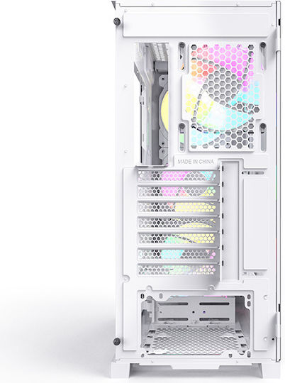 Montech AIR 1000 Premium Gaming Midi Tower Κουτί Υπολογιστή με Πλαϊνό Παράθυρο και RGB Φωτισμό Λευκό