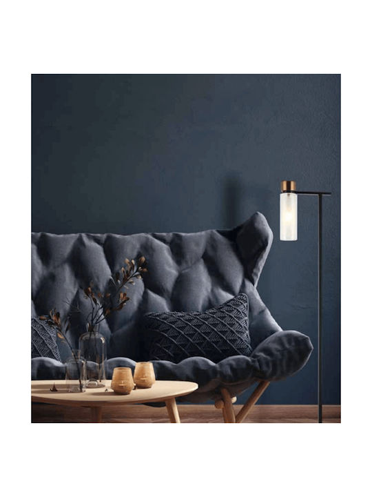 Zambelis Lights Floor Lamp H110xW24cm. with Socket for Bulb E14 Black