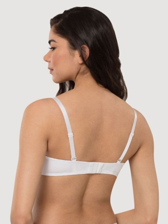 Norddiva Balconette Balconette Bra without Padding White