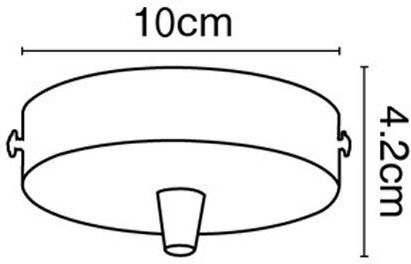 VK Lighting VK/03053/MC Ceiling Rose for Lighting Fixtures Metallic Nickel Matte Silver 01001-141144