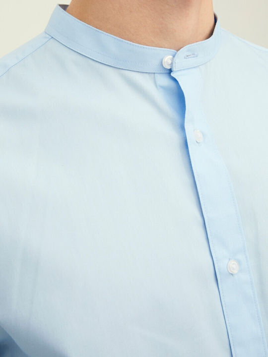 Long-sleeved Cotton Shirt Cashmere Blue