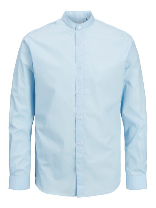 Long-sleeved Cotton Shirt Cashmere Blue