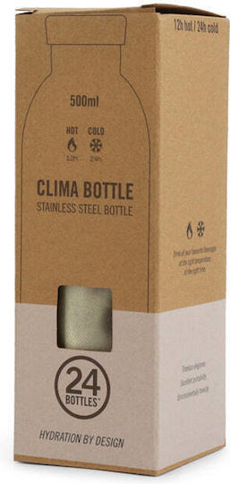 24Bottles Clima Bottle Thermos Stainless Steel BPA Free 500ml White