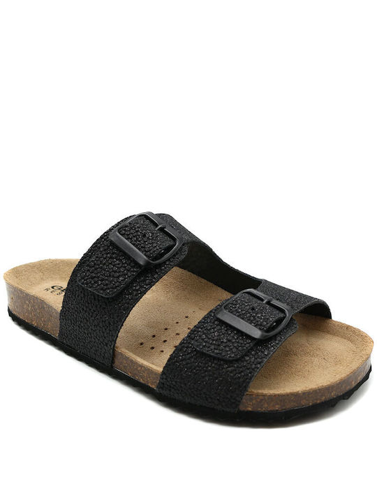 Geox D Brionia L Women's Flat Sandals in Black Color