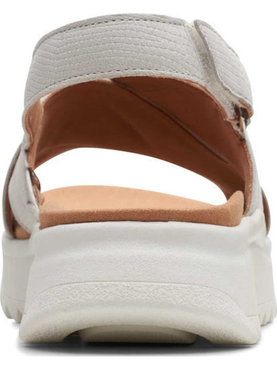 Dashlite Wish Leather Women's Flat Sandals in White Color